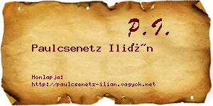 Paulcsenetz Ilián névjegykártya